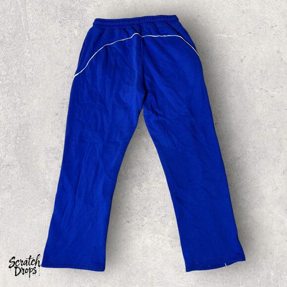 Boohoo Man Blue Sweatpants - Large Logo on Left Thigh - Size M - Picture 2 of 3